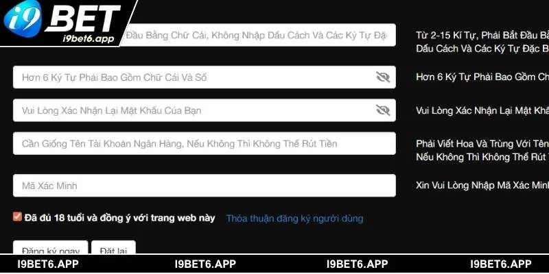 Đăng ký I9BET ngay trên ứng dụng di động